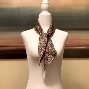 NWT Ann Taylor leopard print silk scarf